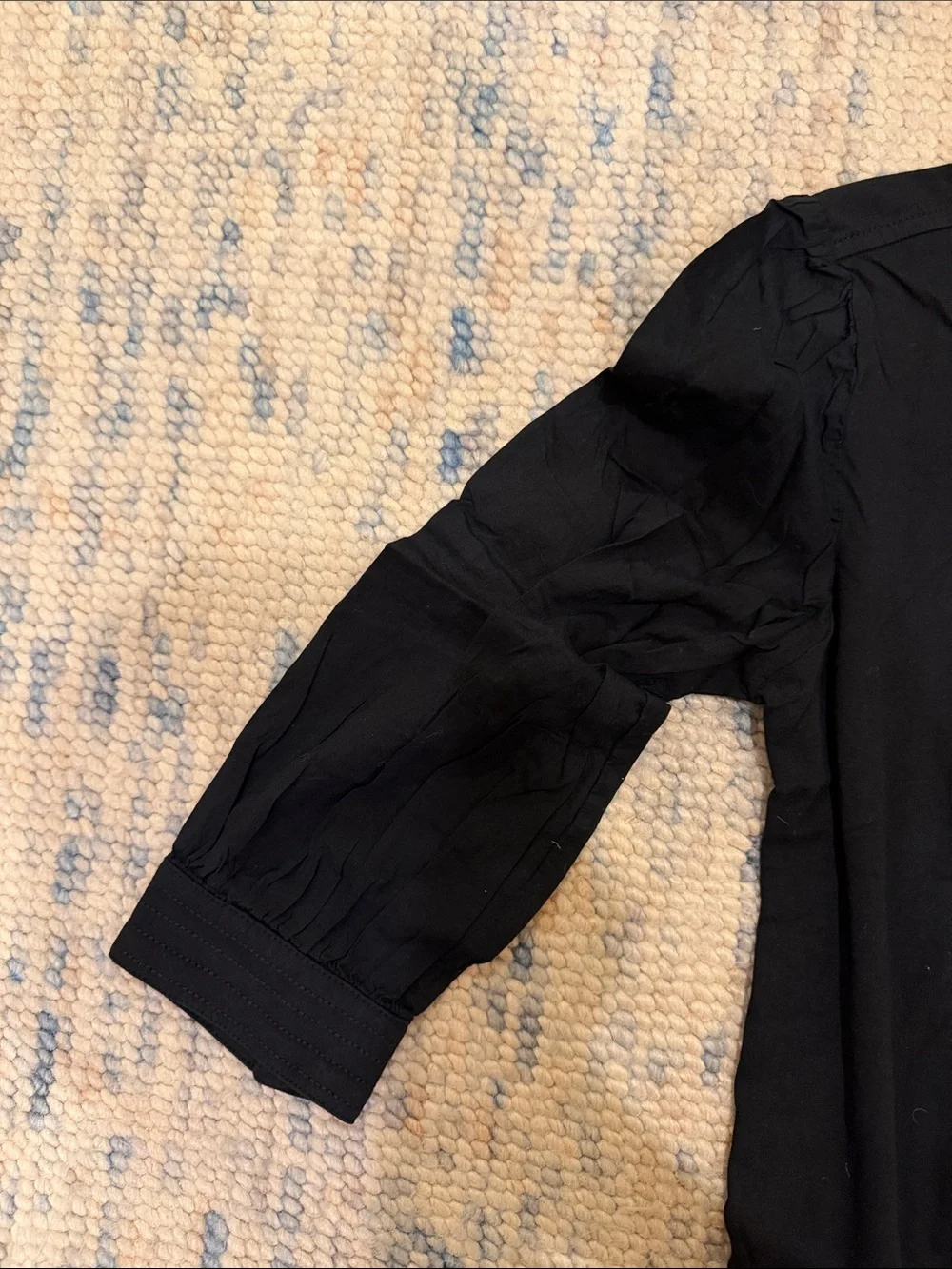 Banana Republic Black Casual Button-Down Henley Shirt